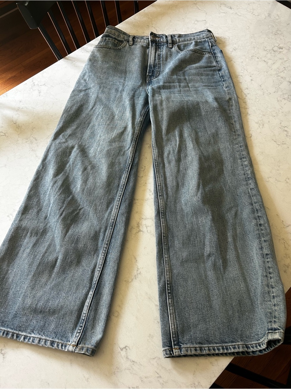 Everlane Light Blue Wide-Leg High-Rise Jeans